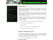 Tablet Screenshot of aboutmymecha.com